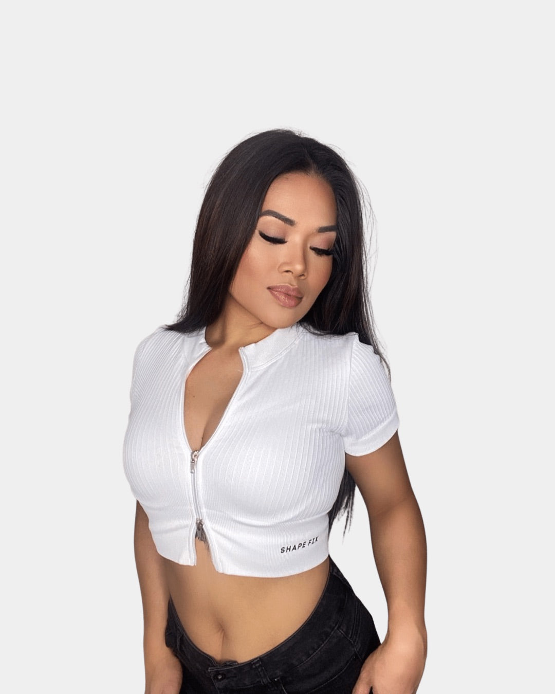 Ribbed Active Short Sleeve Crop Top - Shape Fix