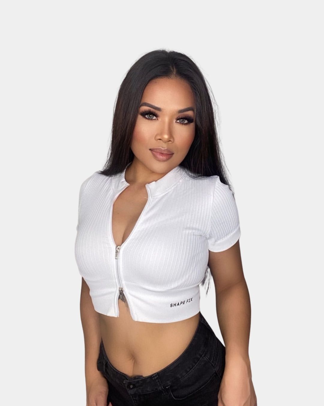 Ribbed Active Short Sleeve Crop Top - Shape Fix